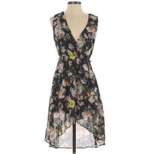 Forever 21 Dress S High Low Floral Print Tulip Hem Wedding Party Cocktail Brunch